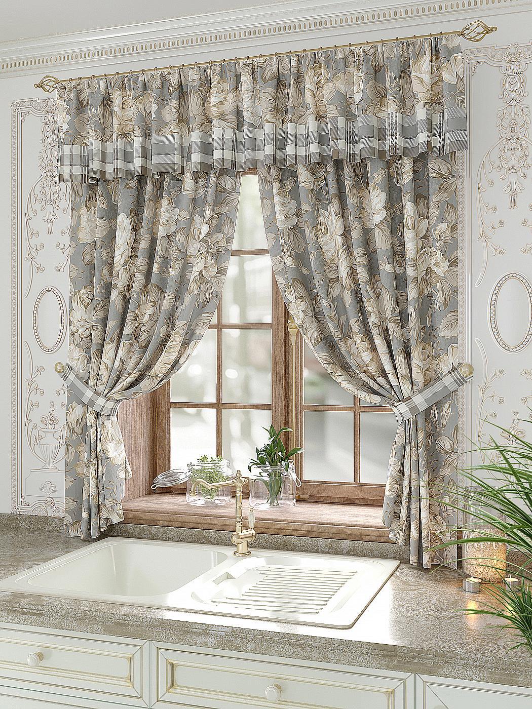 

Комплекты штор AT HOME Банкай высота 180 см, ширина 150 см, Бежевый, 934019