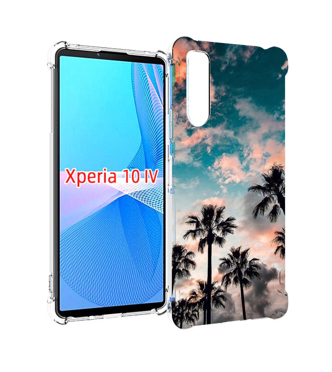 

Чехол MyPads небо-с-пальмами для Sony Xperia 10 IV (10-4), Прозрачный, Tocco