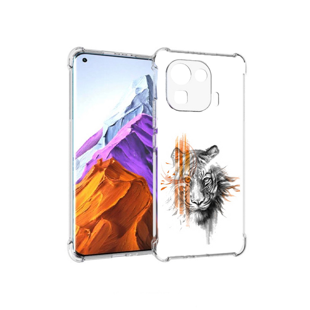 

Чехол MyPads Tocco для Xiaomi 11 Pro огненный тигр (PT144585.286.526), Прозрачный, Tocco