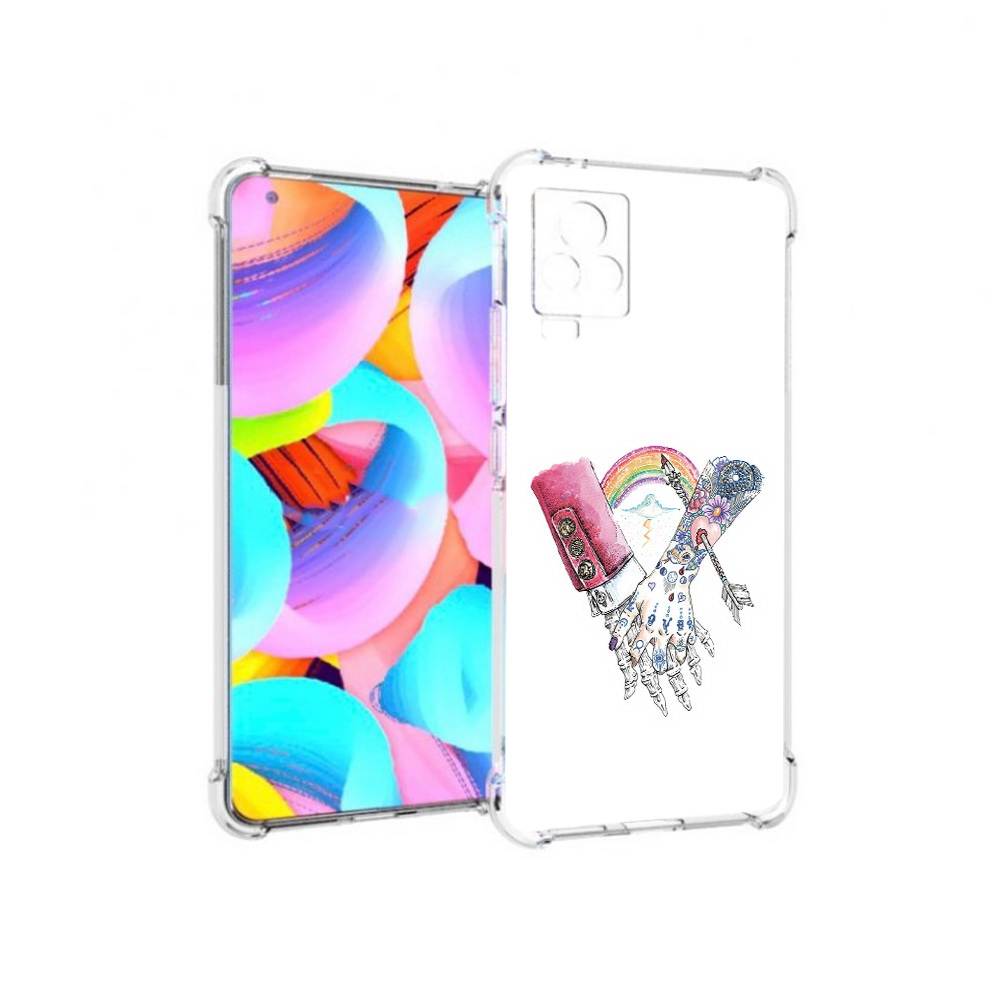 

Чехол MyPads Tocco для Vivo IQOO 7 абстракция руки в татуировках (PT226958.415.212), Прозрачный, Tocco