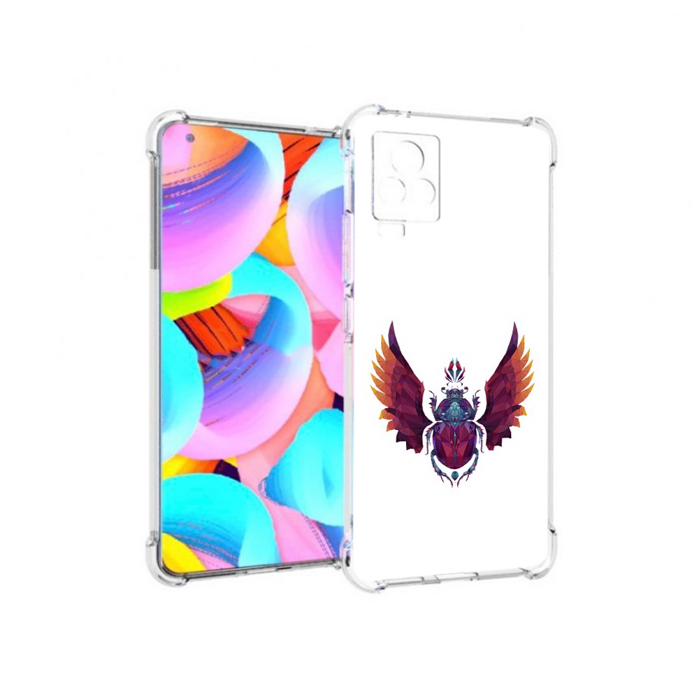 

Чехол MyPads Tocco для Vivo IQOO 7 алмазный скоробей, Прозрачный, Tocco
