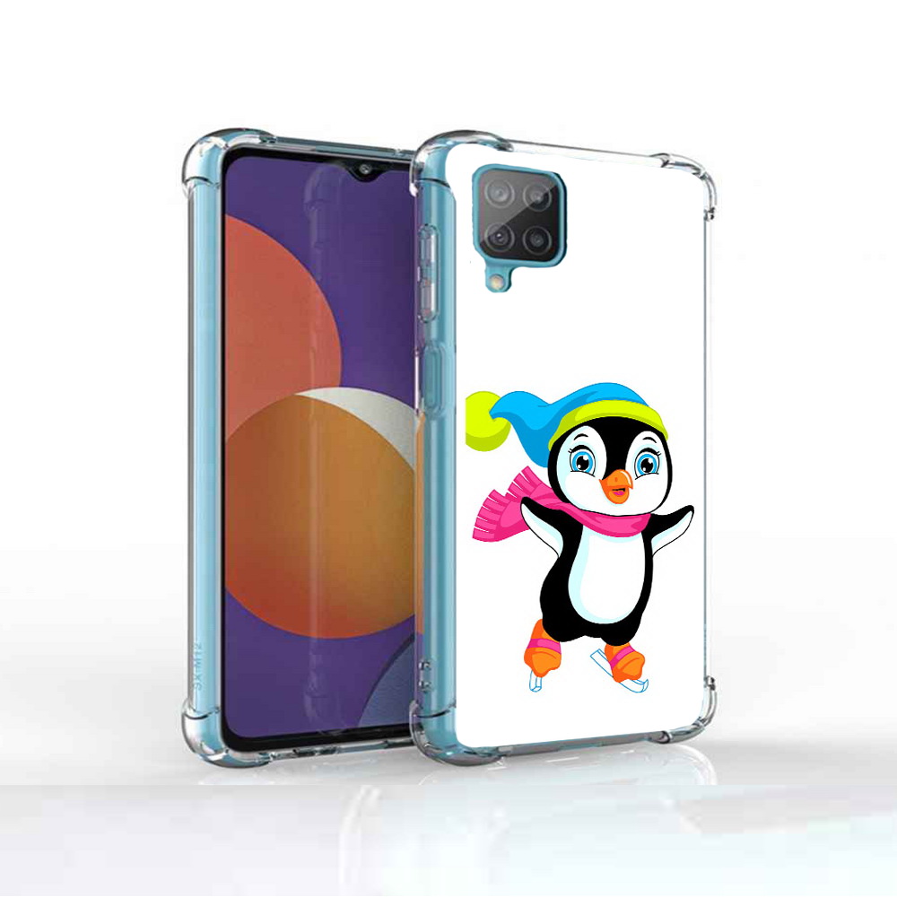 

Чехол MyPads Tocco для Samsung Galaxy M12 пингвин на коньках (PT226930.536.540), Прозрачный, Tocco