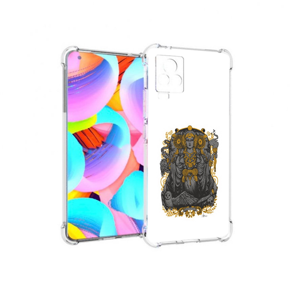 

Чехол MyPads Tocco для Vivo IQOO 7 божество с золотыми элементами, Прозрачный, Tocco