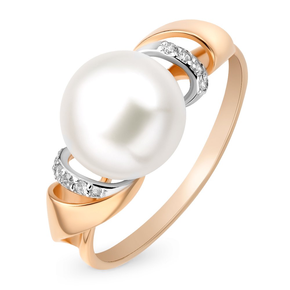 

Кольцо из золота р. , 585Gold 201011186, жемчуг\фианит, 201011186