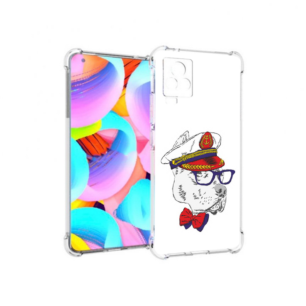 

Чехол MyPads Tocco для Vivo IQOO 7 бульдог, Прозрачный, Tocco