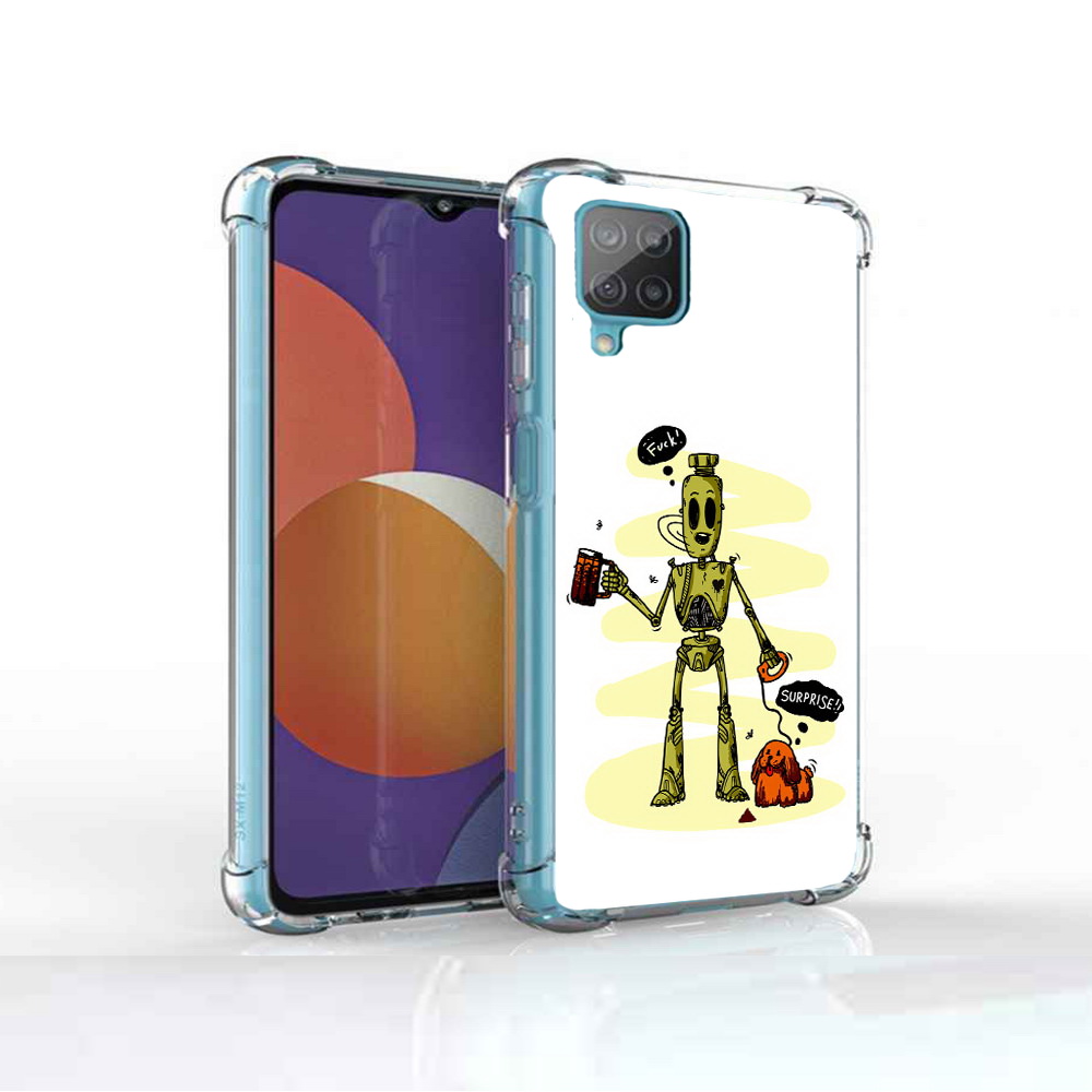 

Чехол MyPads Tocco для Samsung Galaxy M12 прикольный робот (PT226930.536.557), Прозрачный, Tocco
