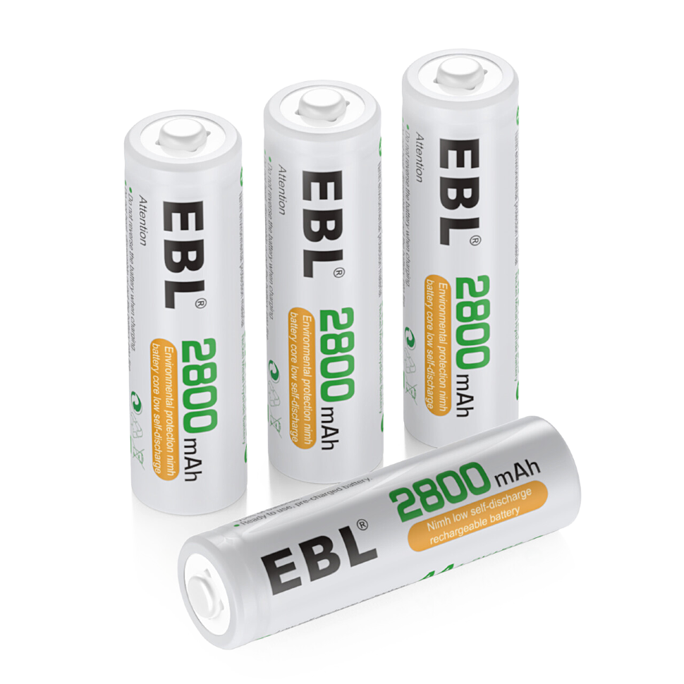 Комплект аккумуляторных батарей EBL AA 2800mAh (4шт) акриловая светодиодная фигура снеговик на лыжах 16х20х29 см 30 светодиодов батарейки 3хаа не входят в комплект neon night