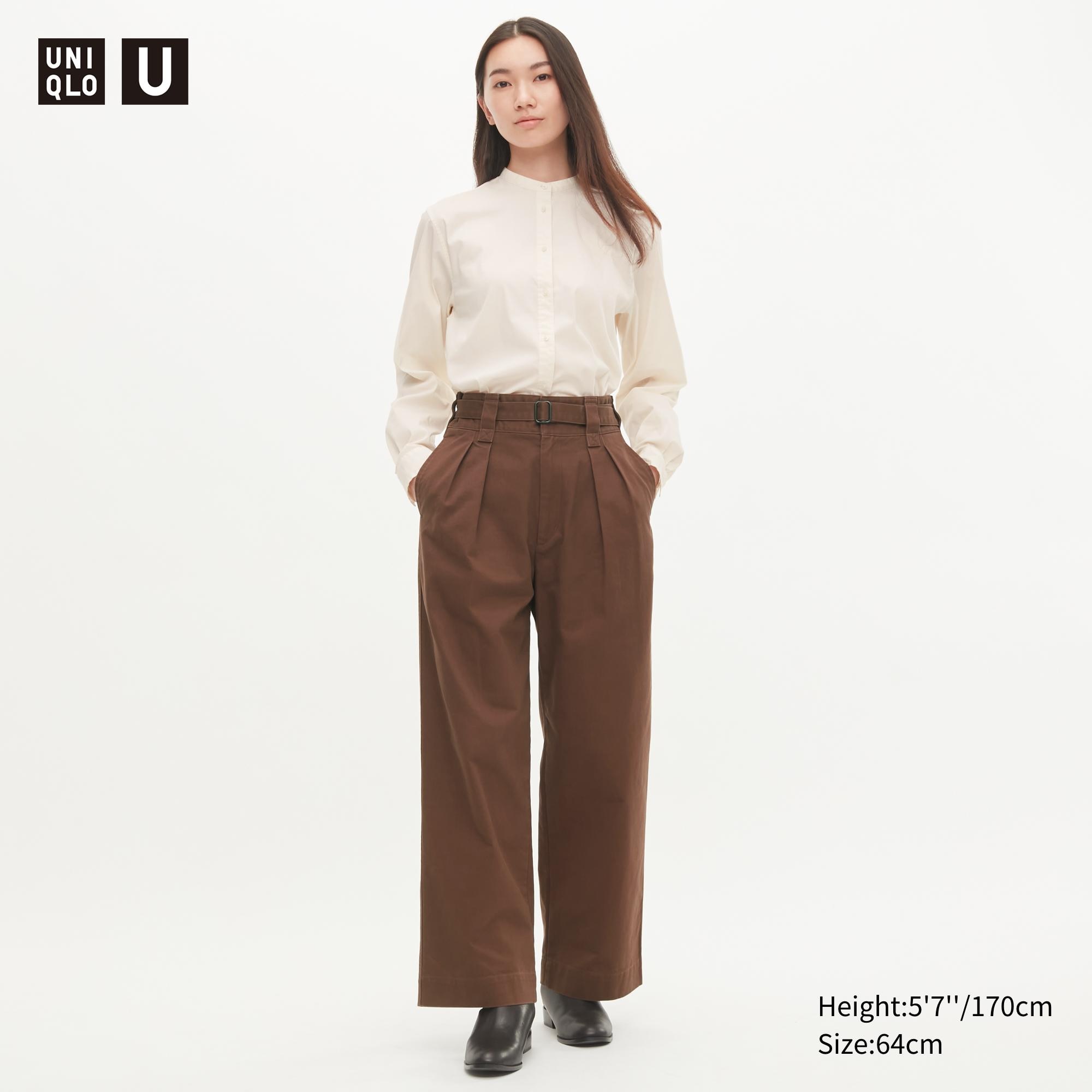 

Брюки женские UNIQLO 452598COL37 коричневые 25 (доставка из-за рубежа), 452598COL37