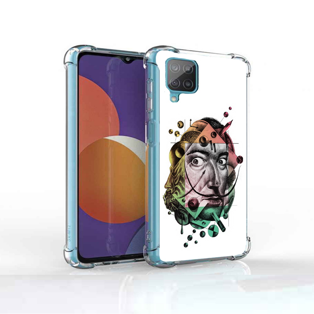 

Чехол MyPads Tocco для Samsung Galaxy M12 разноцветное лицо абстракция (PT226930.536.570), Прозрачный, Tocco