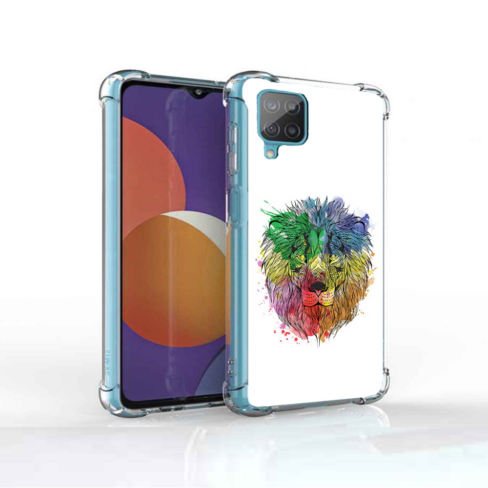 

Чехол MyPads Tocco для Samsung Galaxy M12 разноцветный гордый лев (PT226930.536.573), Прозрачный, Tocco