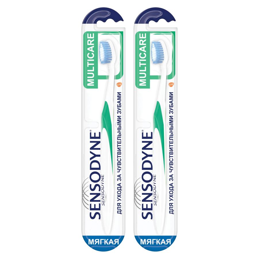 фото Комплект зубная щетка sensodyne multicare мягкая 2 шт.