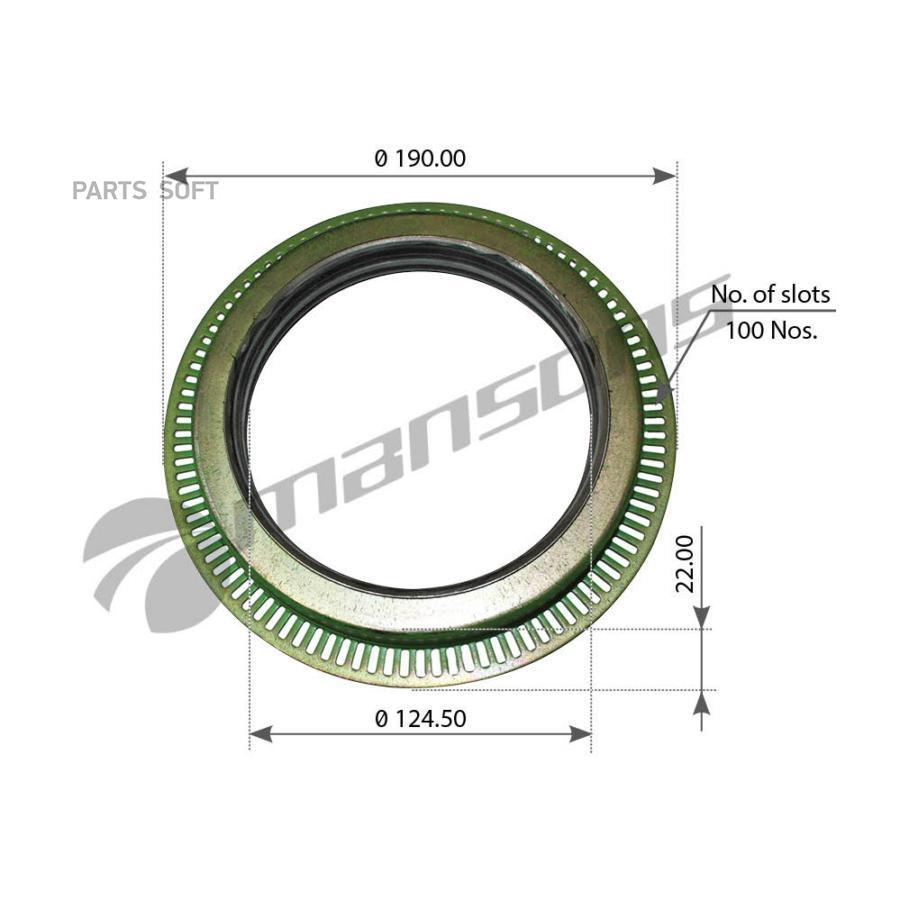 200.031MNS_сальник ступицы! 124.5x160/190 22mm 100Nos. DAF 95