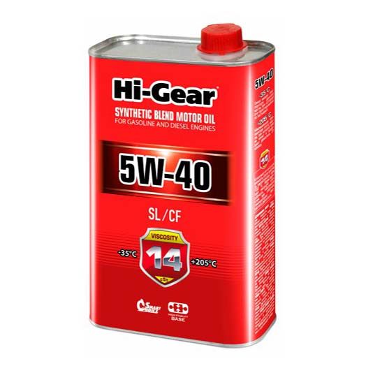 Масло Hi-Gear моторное полусинтетическое 5W-40 SL/CF 1 л