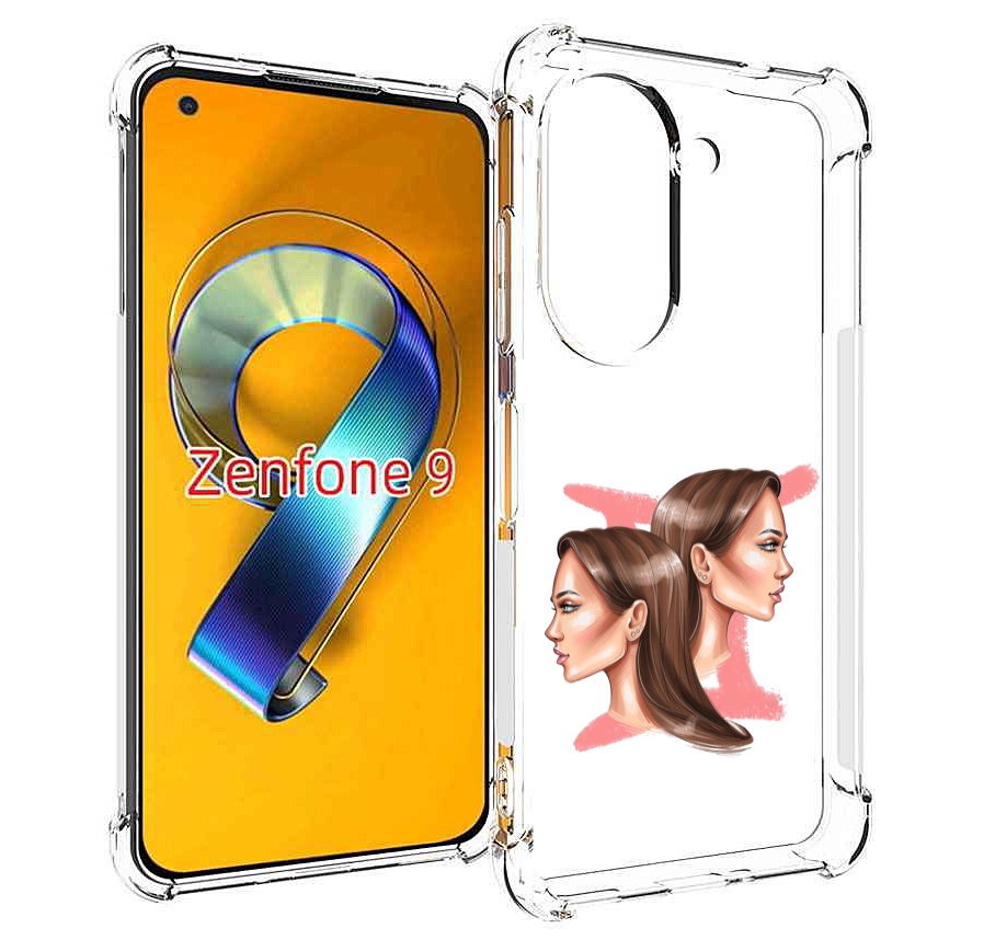 

Чехол MyPads Девушка-Близнецы женский для Asus Zenfone 9 (AI2202), Прозрачный, Tocco