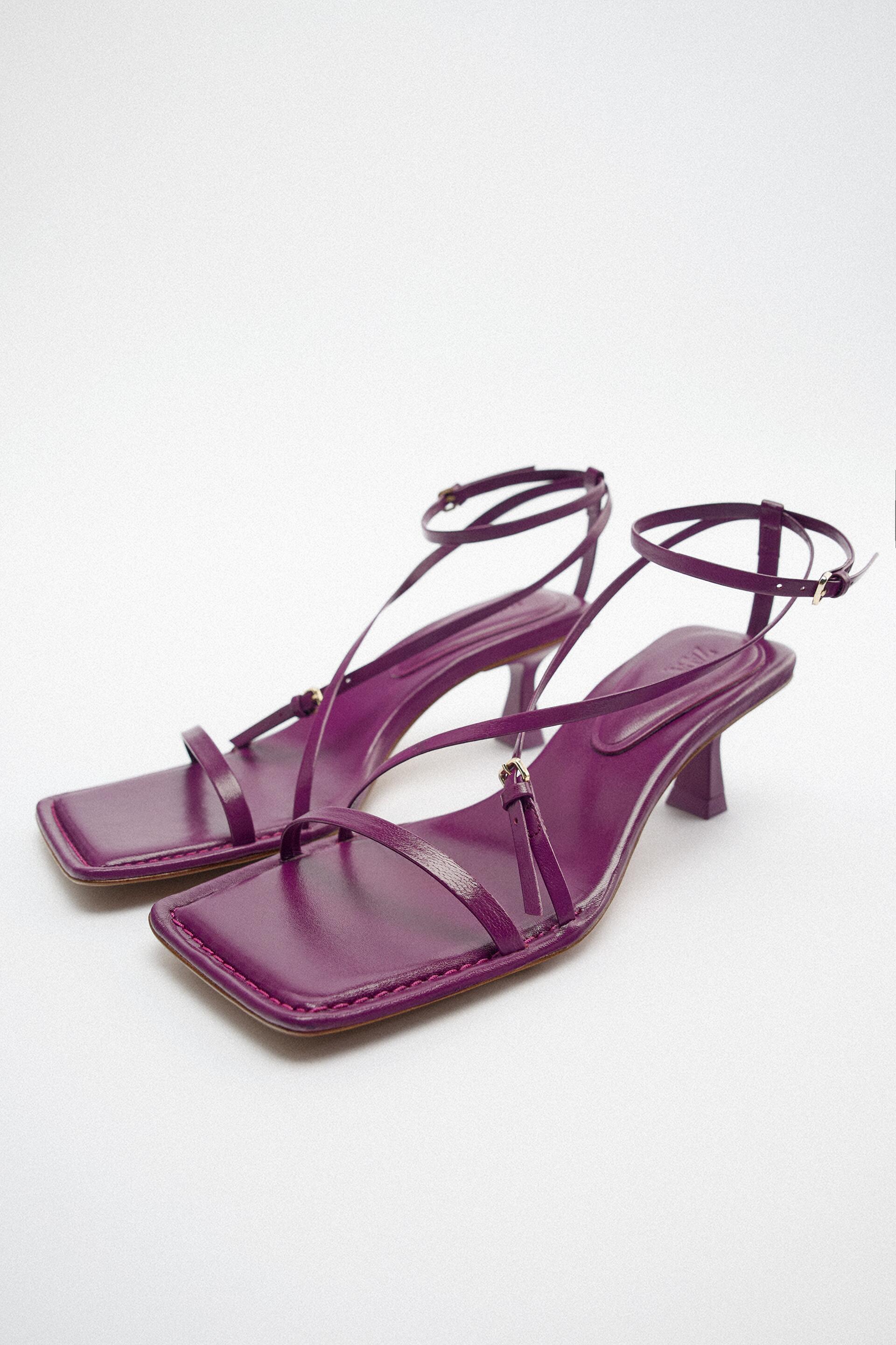 

Босоножки женские ZARA 12349010 фиолетовые 37 RU (доставка из-за рубежа), 12349010