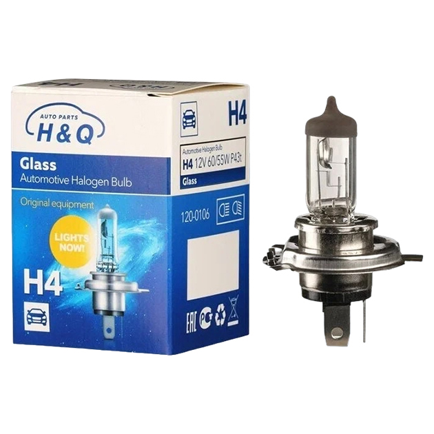 H&Q 1200106 Лампа H4 H&Q Standard 12V 60/55W'