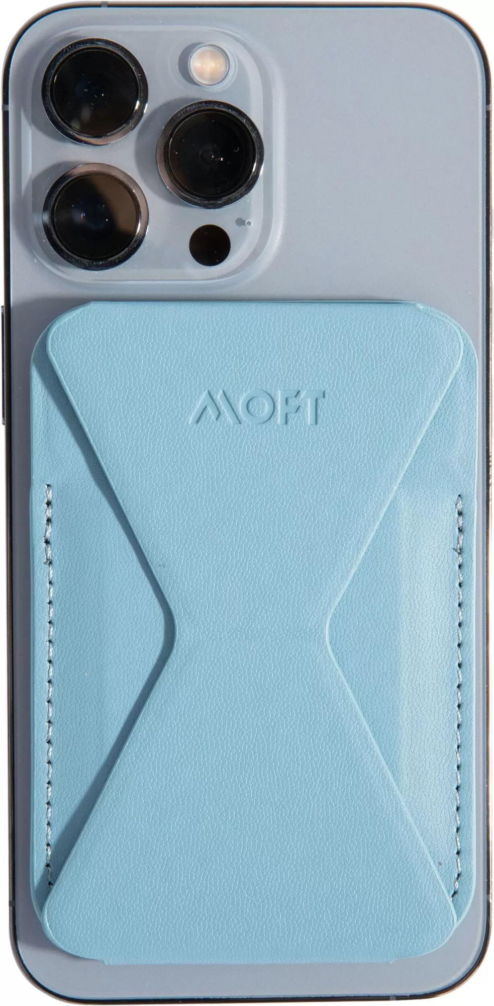 Чехол-бумажник MOFT Snap-On (MS007MS-1-WINDYBLUE) для iPhone 12/13 (Windy Blue)