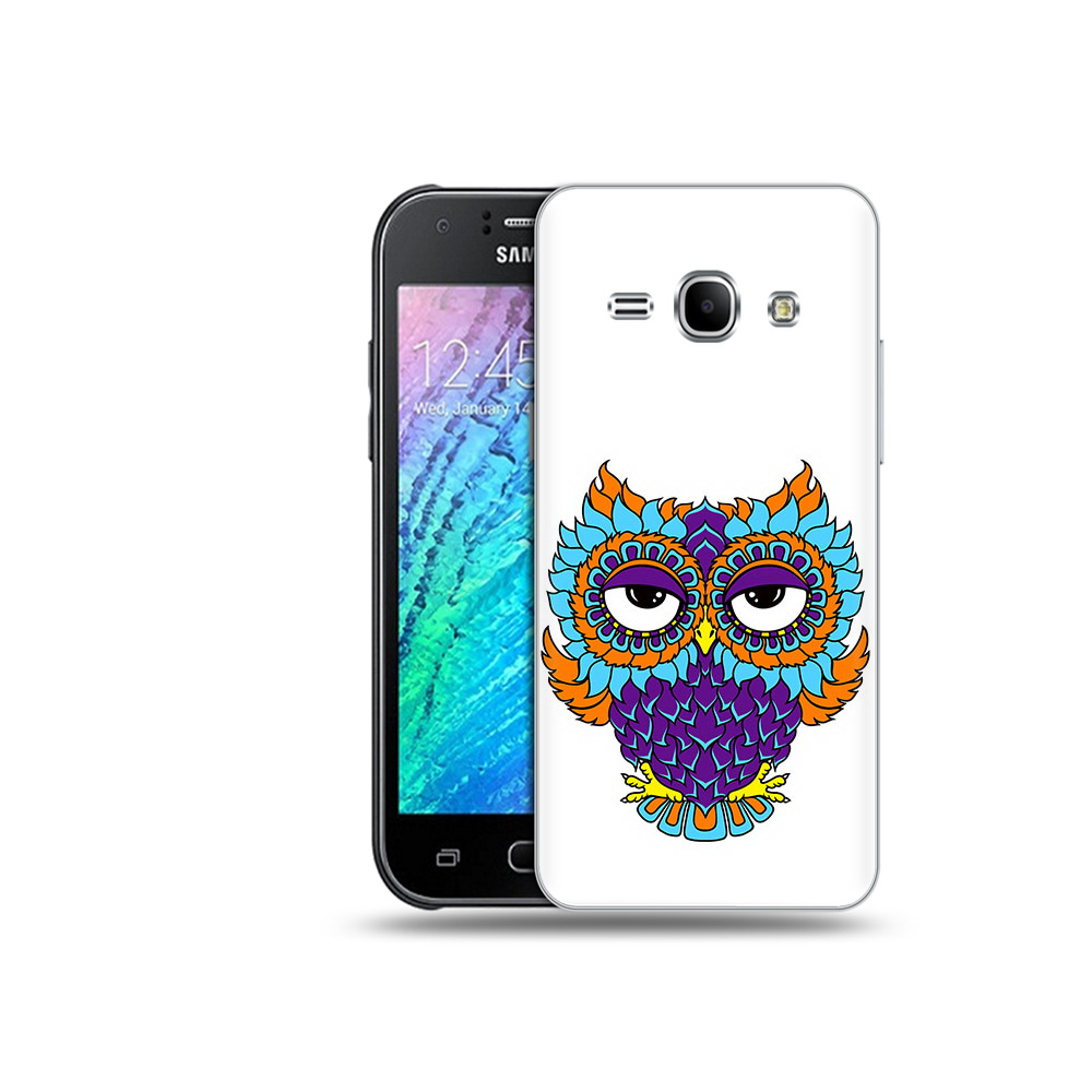 

Чехол MyPads Tocco для Samsung Galaxy J1 Цветная сова (PT12095.602.198), Прозрачный, Tocco