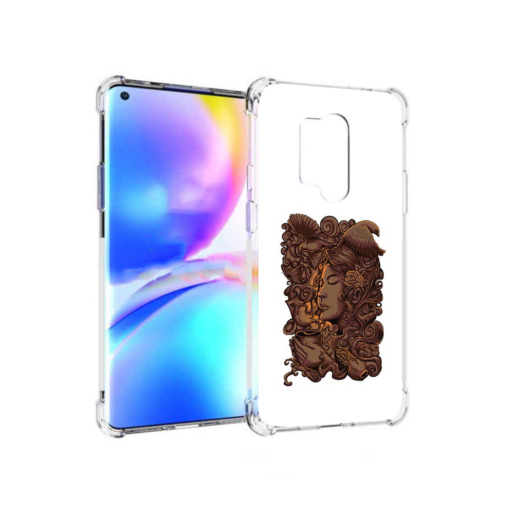 

Чехол MyPads Tocco для OnePlus 8 Pro девушка с длинными волосами абстракция, Прозрачный, Tocco