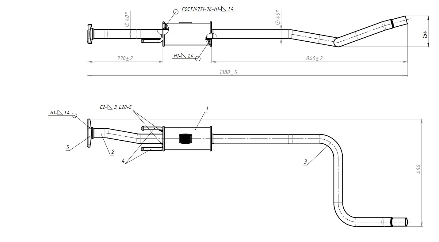 Глушитель TRIALLI EAM 1010