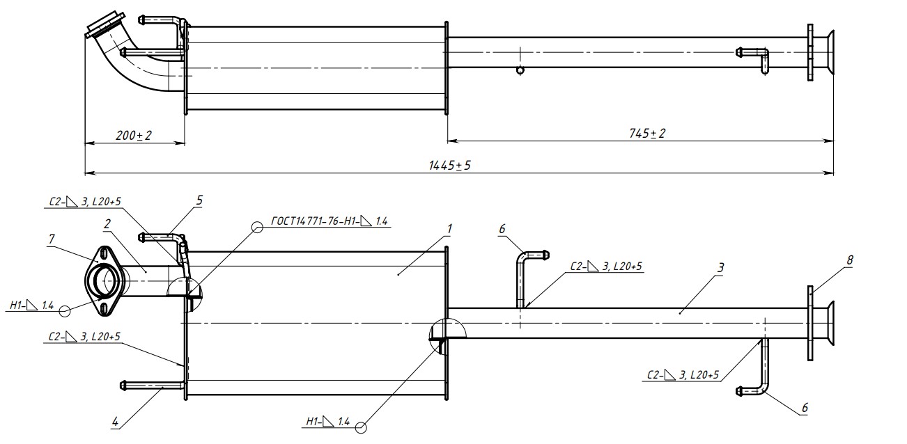 

Глушитель TRIALLI EMM 1101