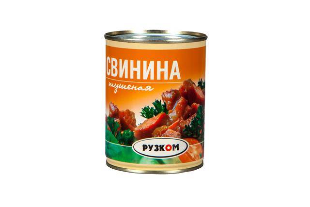 

Свинина тушеная Рузком ГОСТ литография 338 г