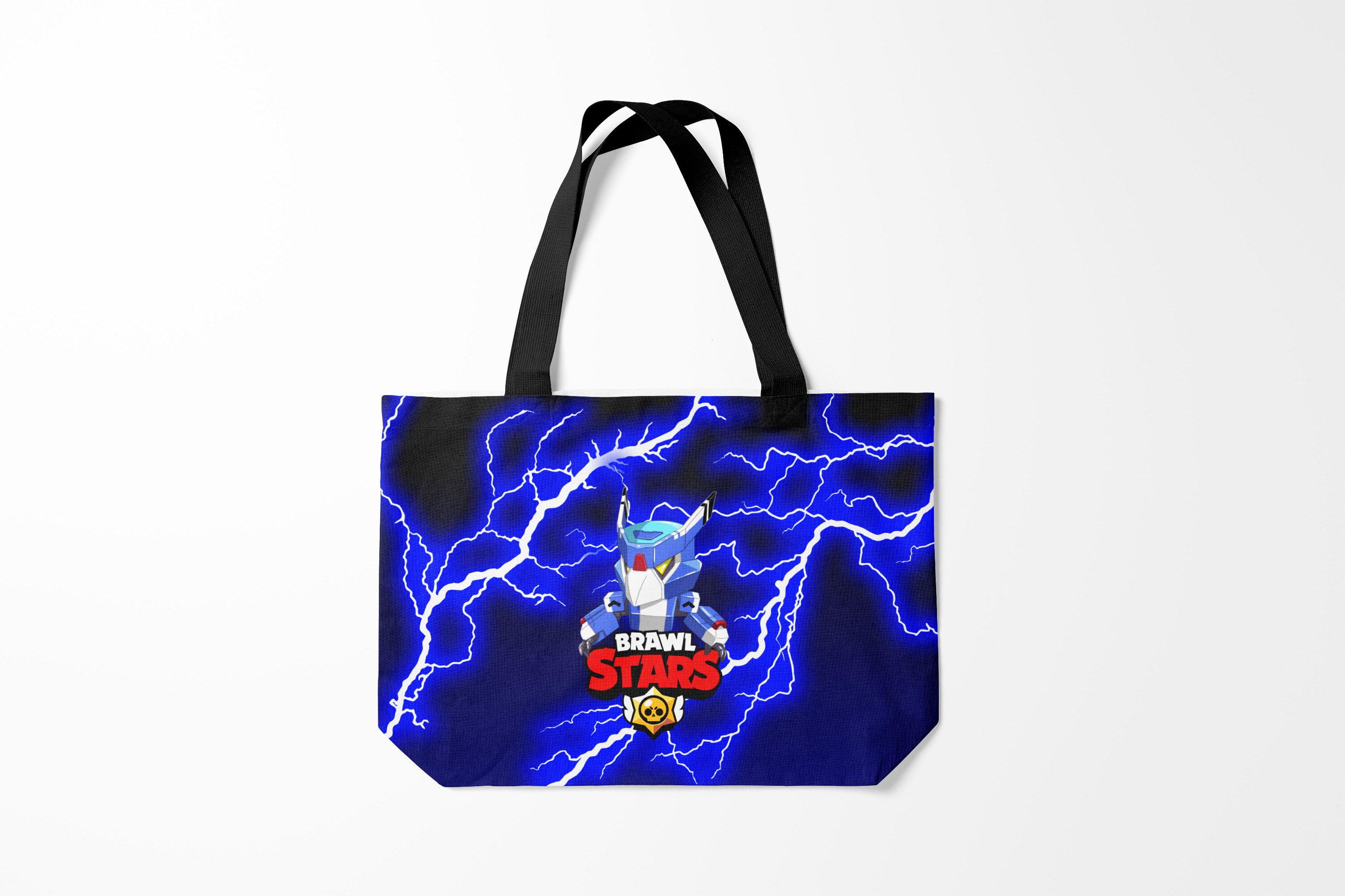 

Сумка шoппер унисекс Burnettie Brawl Stars MECHA CROW, черный; синий, Brawl Stars MECHA CROW