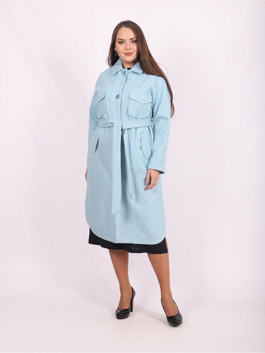 

Пальто женское Louren Wilton 2112-LW бирюзовое 54 RU, 2112-LW