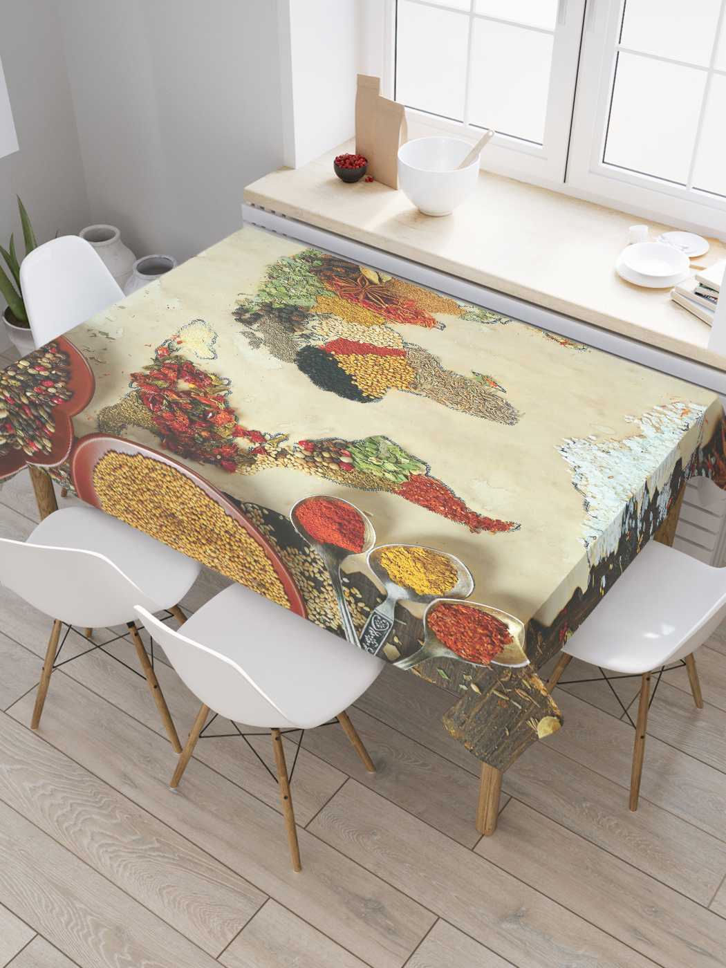 

Скатерть прямоугольная JoyArty "Карточный креатив" из сатена, 120x145 см, Красный, Карточный креатив