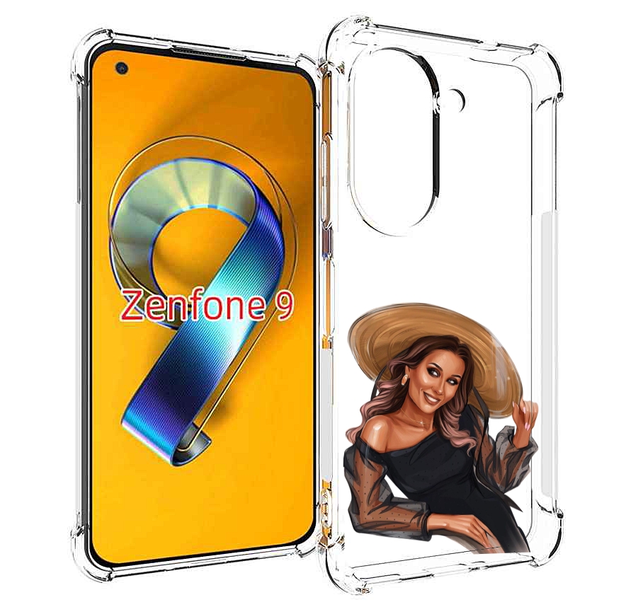 Чехол MyPads Девушка-в-боди женский для Asus Zenfone 9 (AI2202)