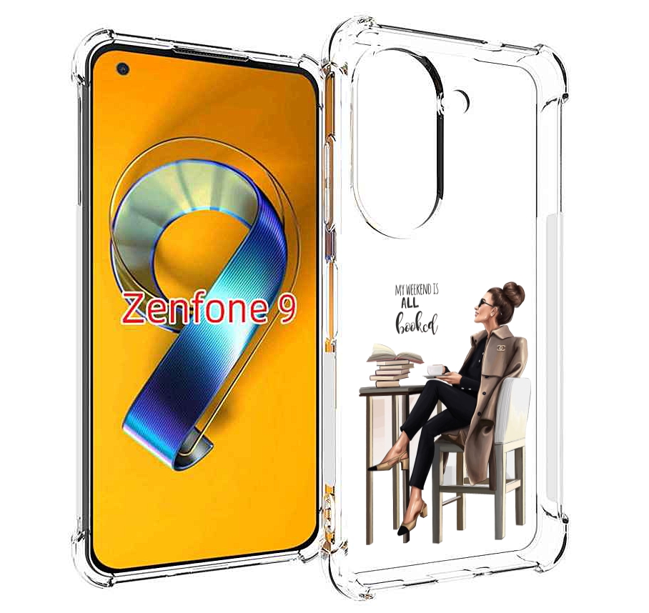 Чехол MyPads Девушка-в-кофейне для Asus Zenfone 9 (AI2202)