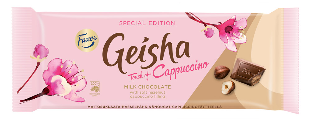 фото Плитка fazer geisha touch of cappuccino молочная 100 г