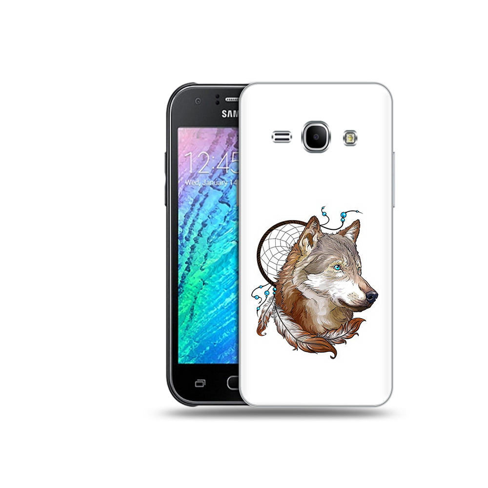 

Чехол MyPads Tocco для Samsung Galaxy J1 волк и ловец снов (PT12095.602.269), Прозрачный, Tocco