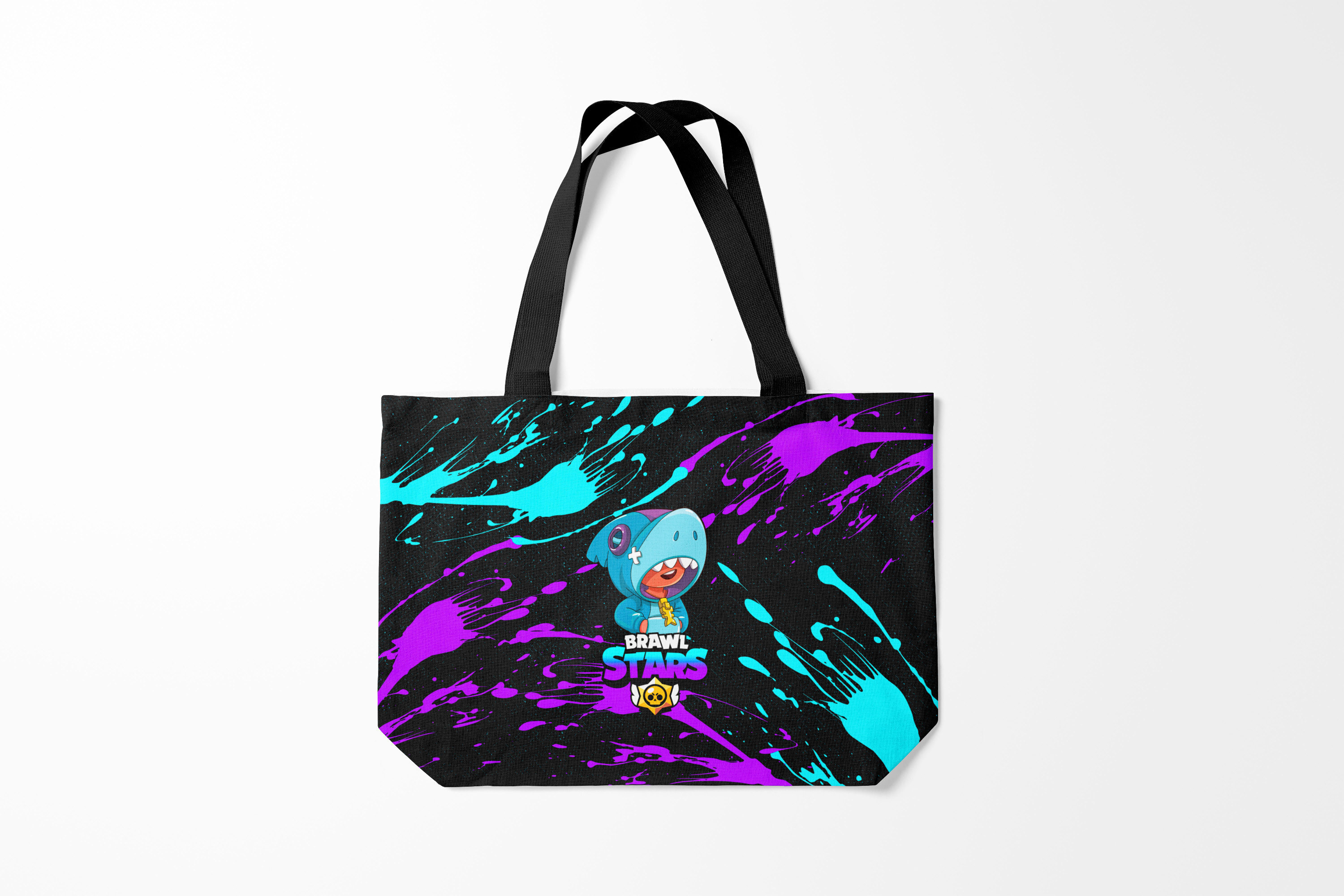 

Сумка шoппер унисекс Burnettie Brawl Stars LEONS HARK., черный, Brawl Stars LEONS HARK.
