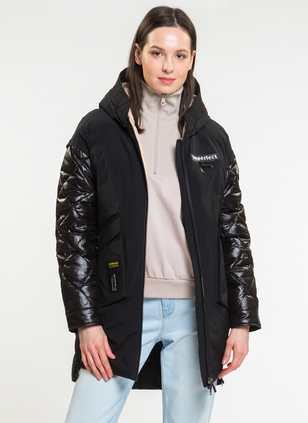 

Куртка женская Amimoda 65877 черная 44 RU, Черный, 65877