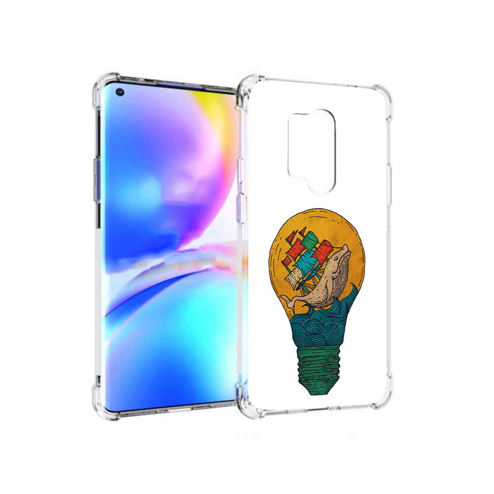 

Чехол MyPads Tocco для OnePlus 8 Pro кит в лампочке с парусами (PT148281.139.387), Прозрачный, Tocco