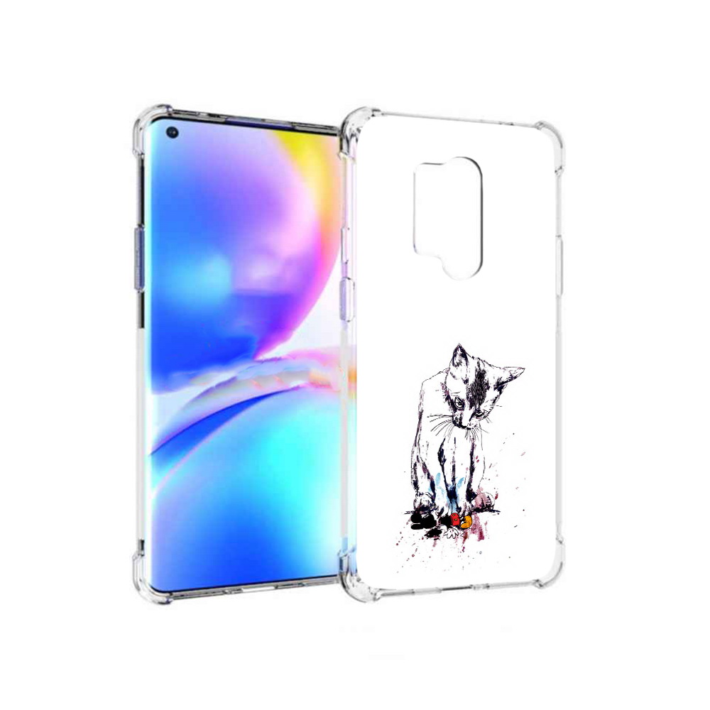 

Чехол MyPads Tocco для OnePlus 8 Pro кот и микки (PT148281.139.399), Прозрачный, Tocco