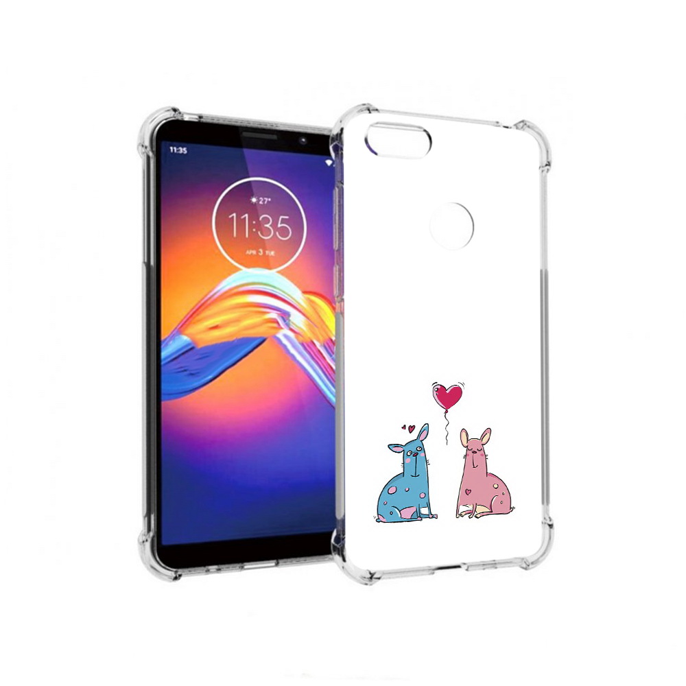 

Чехол MyPads Tocco для Motorola Moto E6 Лама любовь (PT227058.343.102), Прозрачный, Tocco