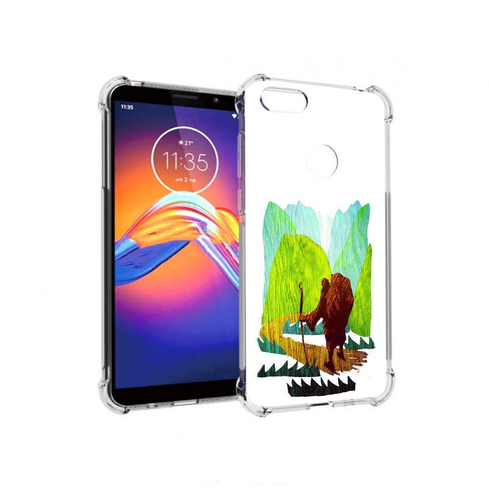 

Чехол MyPads Tocco для Motorola Moto E6 Лесная тропа (PT227058.343.106), Прозрачный, Tocco