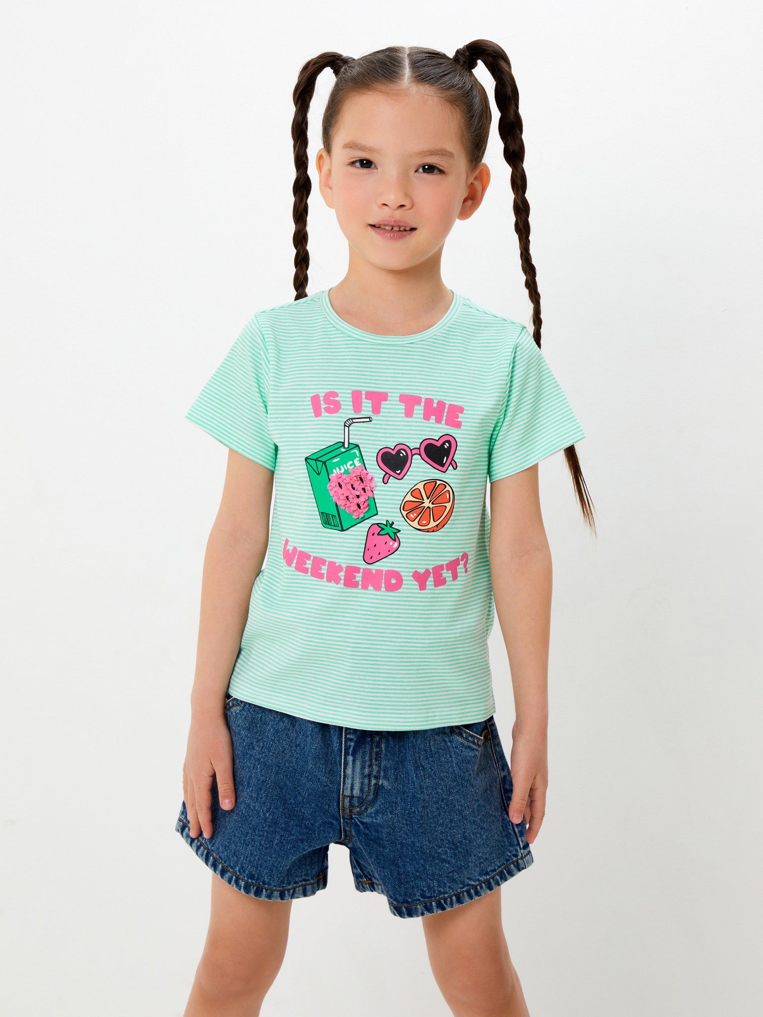 Футболка для девочек ACOOLA р.122, полоска