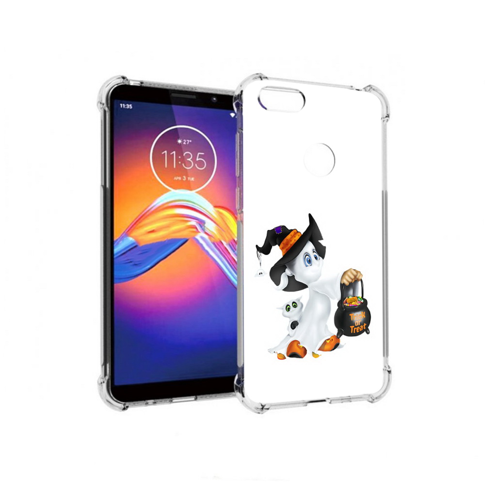 

Чехол MyPads Tocco для Motorola Moto E6 Маленький призрак (PT227058.343.113), Прозрачный, Tocco