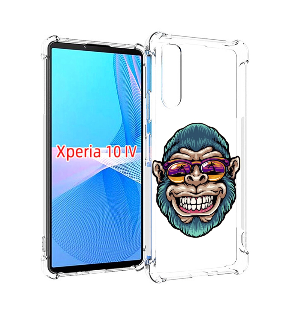 

Чехол MyPads обезьяна улыбается для Sony Xperia 10 IV (10-4), Прозрачный, Tocco