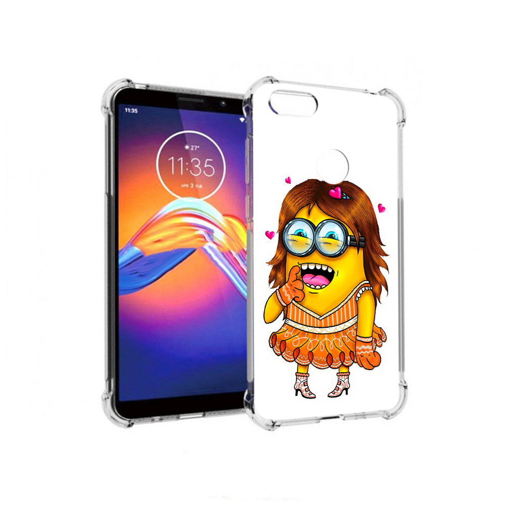 

Чехол MyPads Tocco для Motorola Moto E6 Миньон девочка (PT227058.343.116), Прозрачный, Tocco