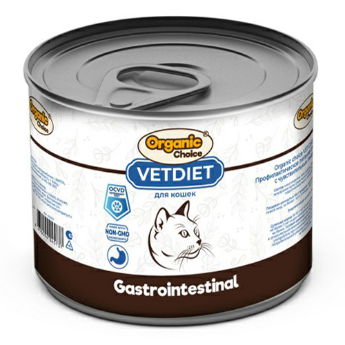 

Влажный корм для кошек Organic Сhoice Vet Gastrointestinal профилактическое питание 240 г
