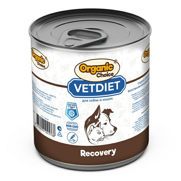 Влажный корм для собак Organic Сhoice Vet Recovery восстановительная диета 340 г 433₽