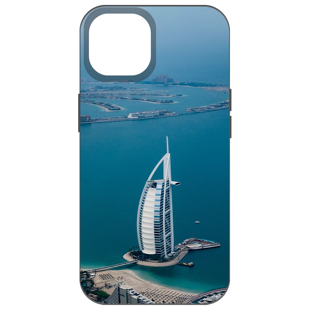 

Чехол-накладка Krutoff Soft Case ОАЭ, Бурдж-эль-Араб для iPhone 14 черный