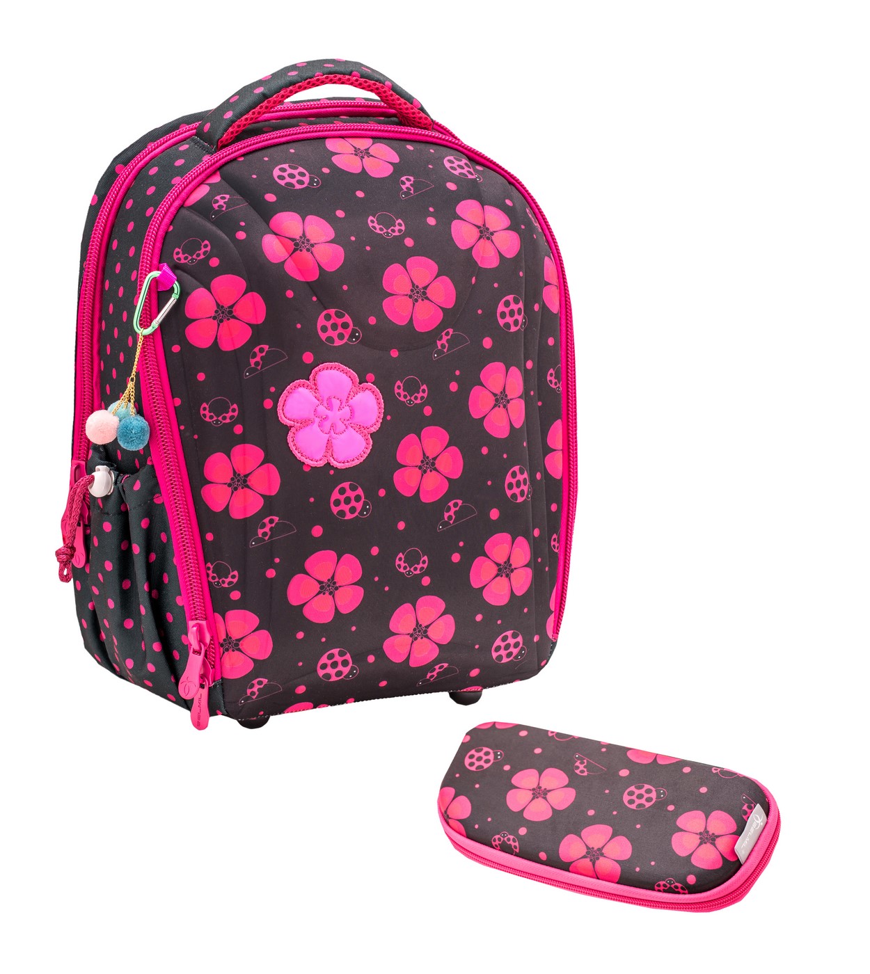 

Ранец Belmil Sturdy - Ladybug Цветы/Божья коровка, розовый, с наполнением