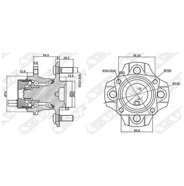 

Ступица Corolla Nze121 00-06 2wd 3-Dacf026f-7as Lh=Rh Sat арт. ST-42450-12051
