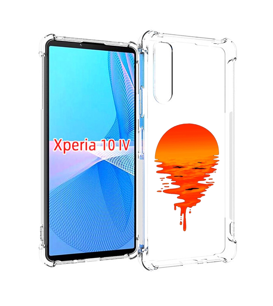 

Чехол MyPads оранжевый закат на воде для Sony Xperia 10 IV (10-4), Прозрачный, Tocco