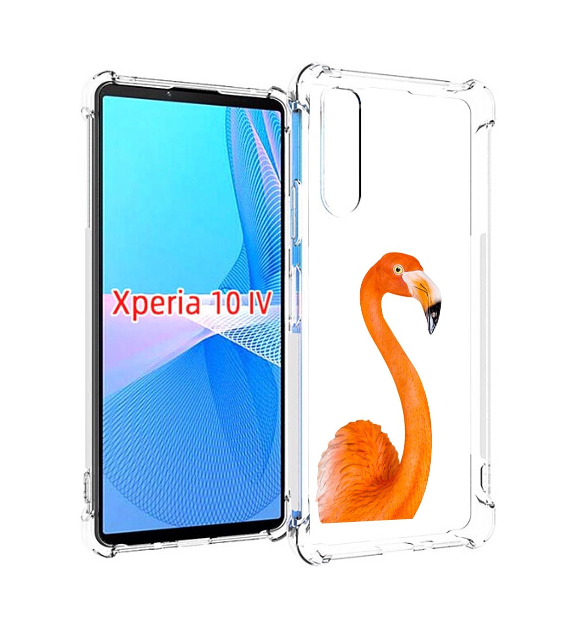 

Чехол MyPads оранжевый-фламинго для Sony Xperia 10 IV (10-4), Прозрачный, Tocco